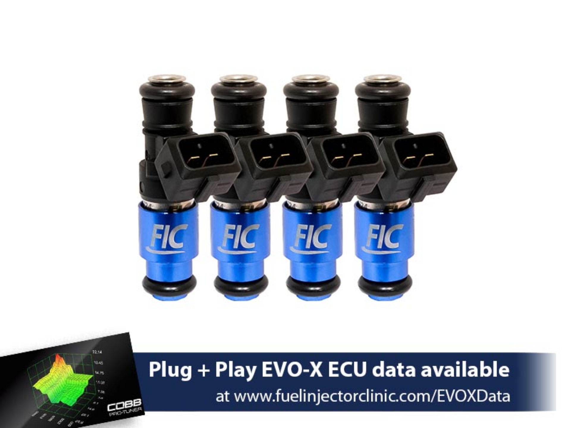 Picture of FIC 1650cc Mitsubishi Evo X Fuel Injector Clinic Injector Set (High-Z)