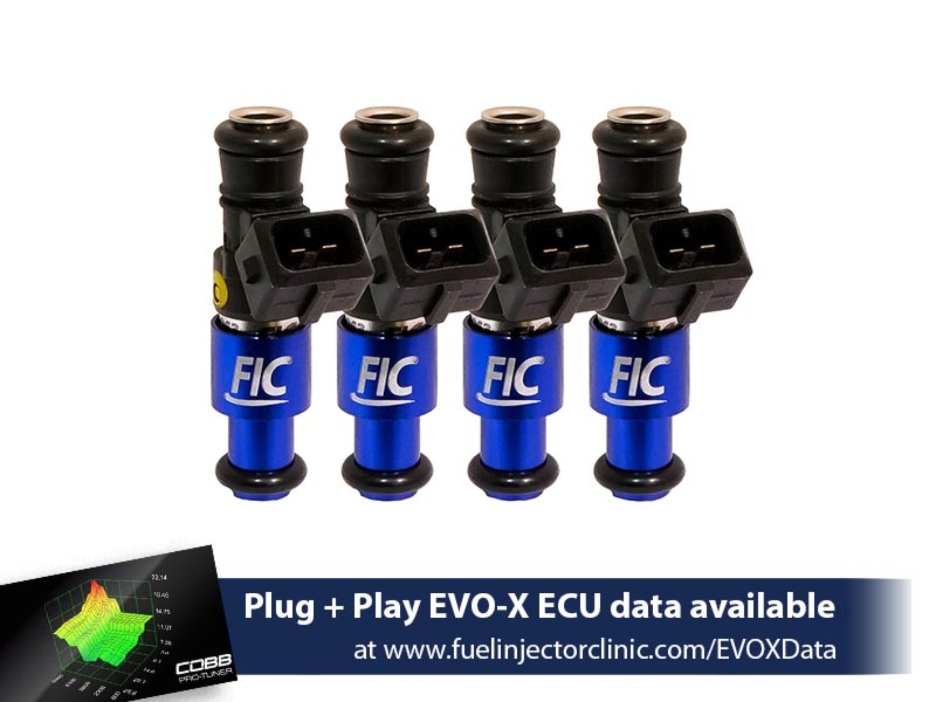 Picture of FIC 1200cc (Previously 1100cc) Mitsubishi Evo X Fuel Injector Clinic Injector Set (High-Z)