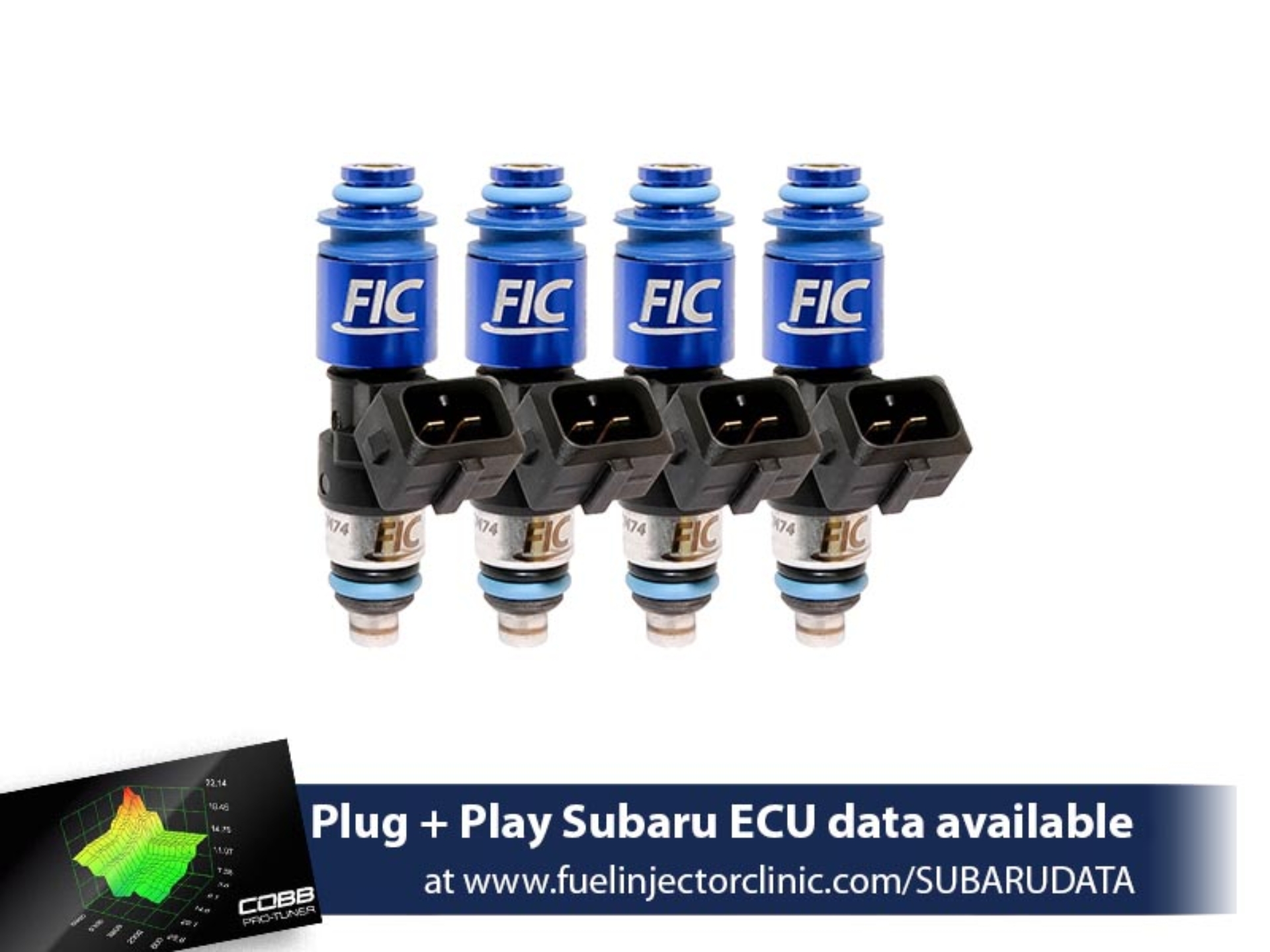 Picture of FIC1650cc FIC Top-Feed Converted Subaru Sti ('04-'06) Legacy GT ('05-'06) Fuel Injector Clinic Injector Set (High-Z)