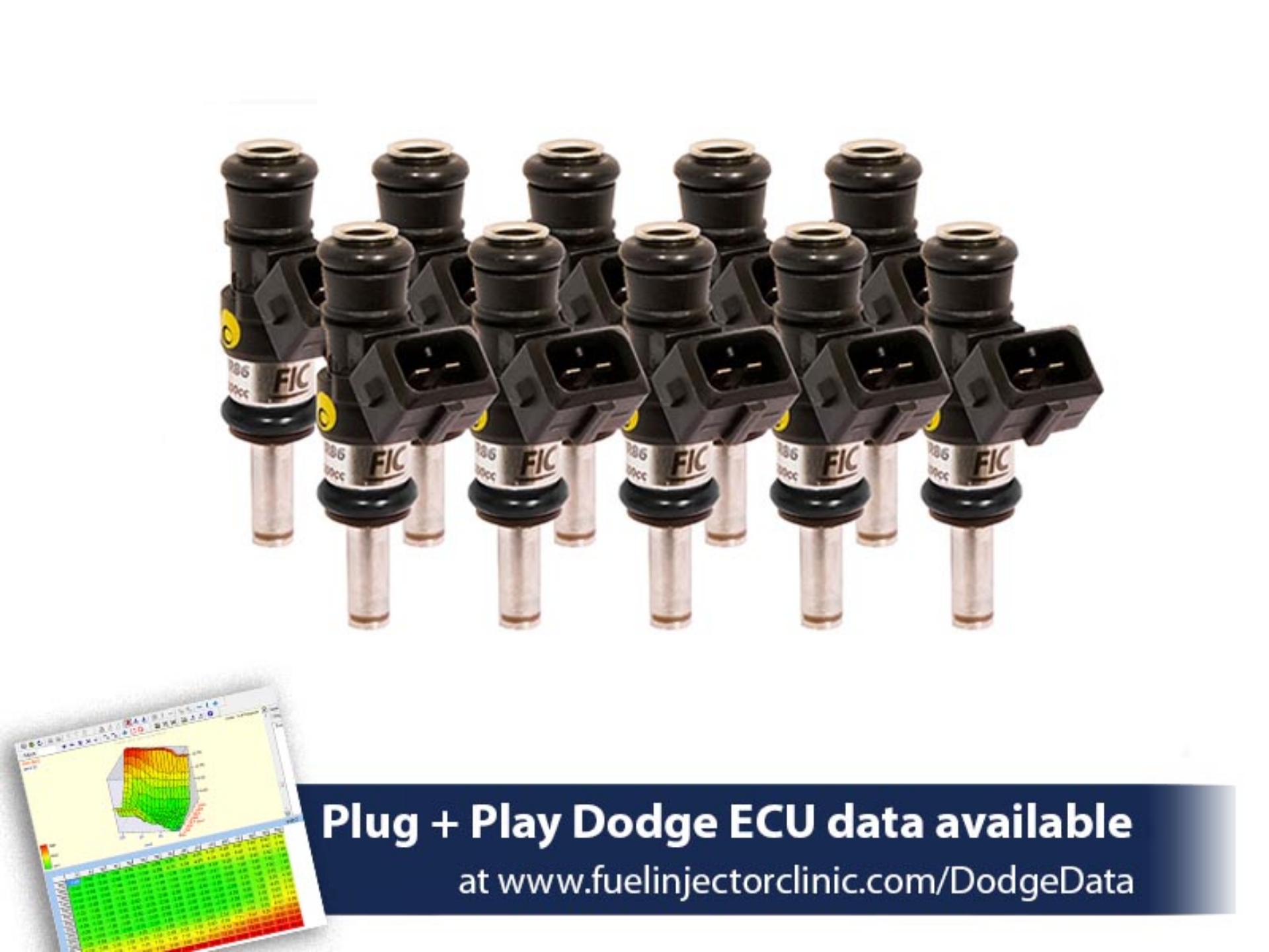Picture of FIC1200cc (Previously 1100cc) FIC Fuel Injector Clinic Injector Set for Dodge Viper ZB1 ('03-'06)