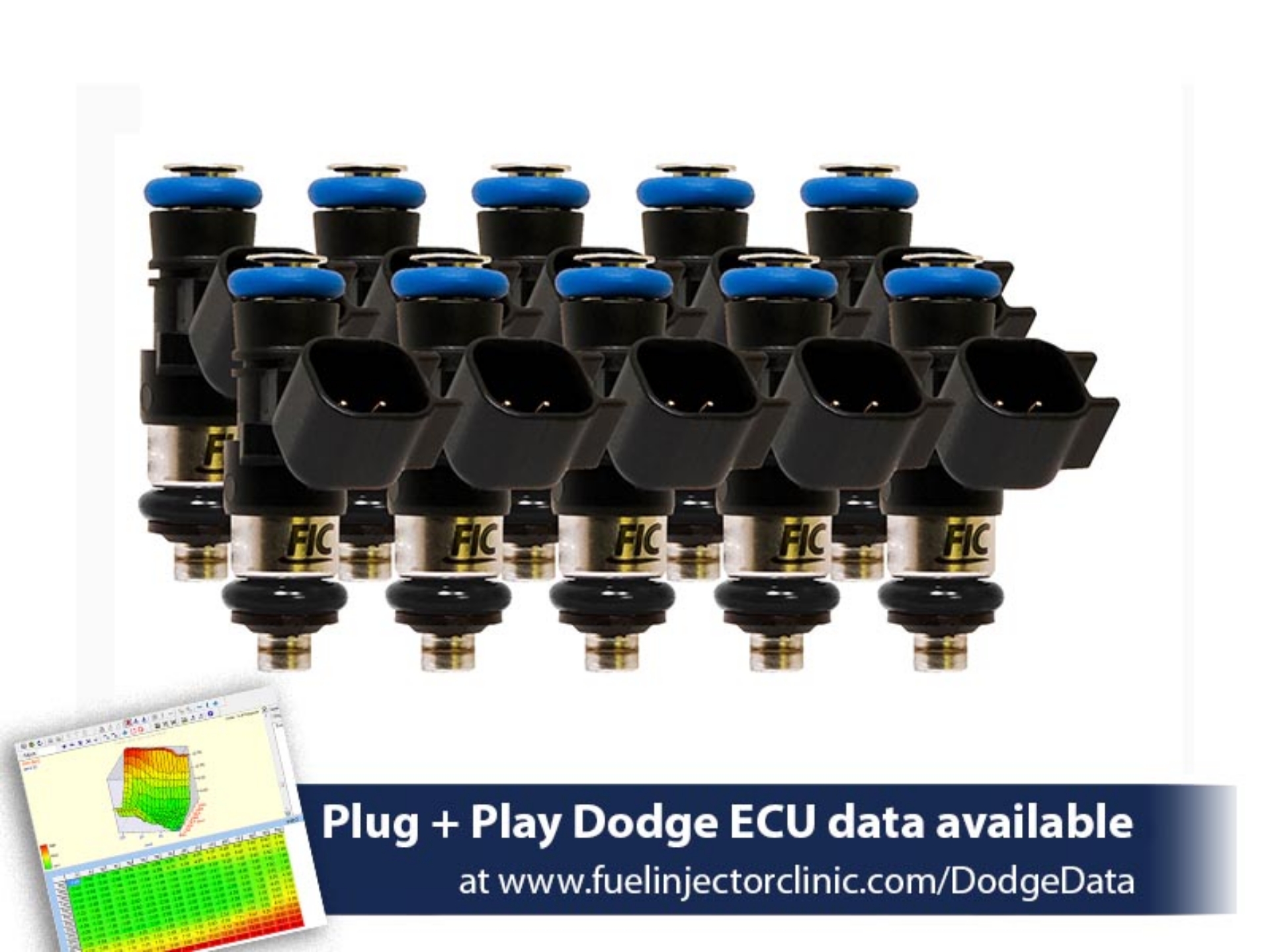 Picture of FIC660cc FIC Fuel Injector Clinic Injector Set for Dodge Viper ZB1 ('03-'06)
