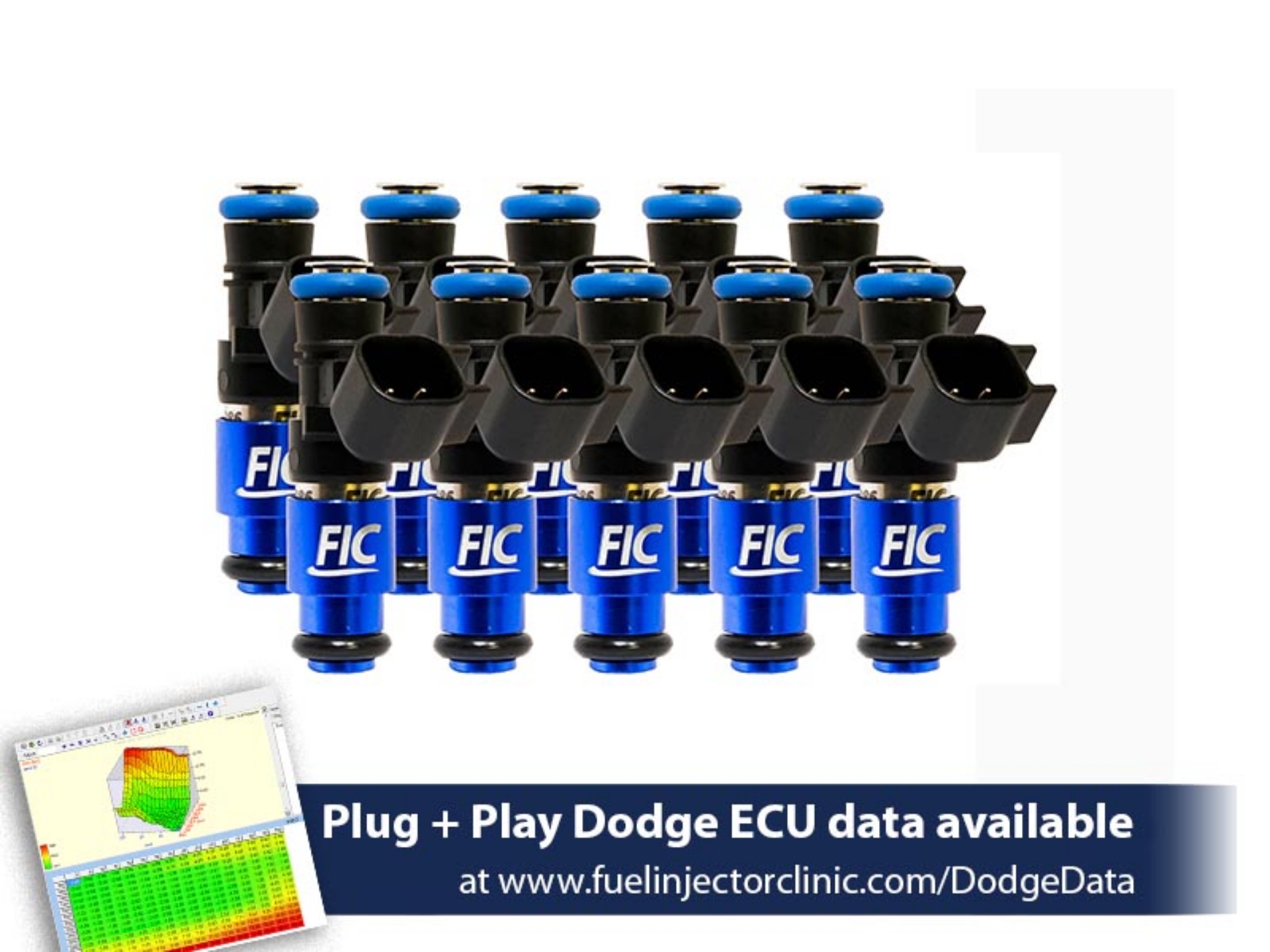 Picture of FIC1650cc FIC Fuel Injector Clinic Injector Set for Dodge Viper ZB2 ('08-'10) VX1 ('13-'17)