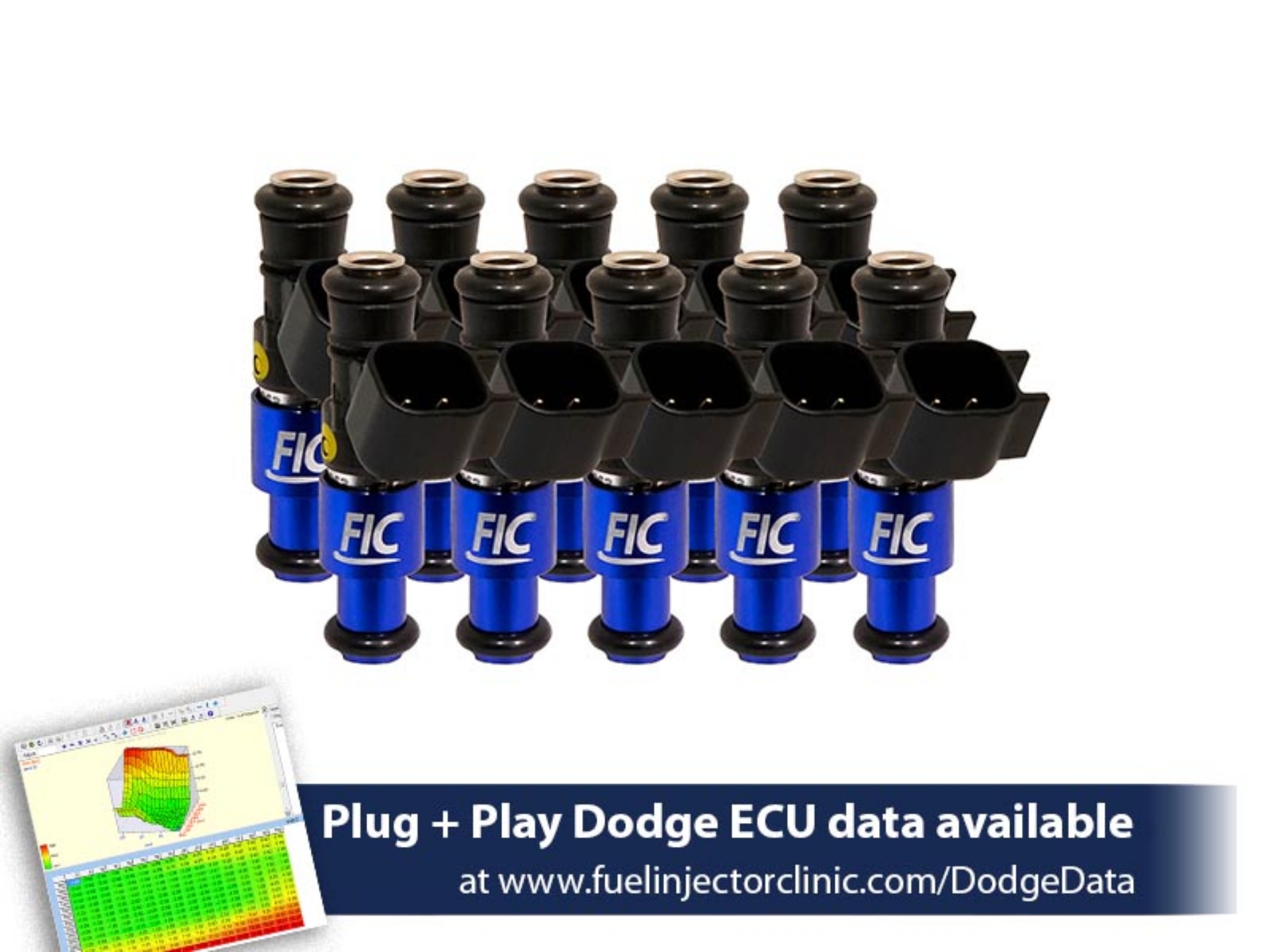 Picture of FIC1440cc FIC Fuel Injector Clinic Injector Set for Dodge Viper ZB2 ('08-'10) VX1 ('13-'17)