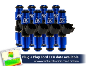 Picture of FIC1650cc (160 lbs/hr at 43.5 PSI fuel pressure) FIC Fuel  Injector Clinic Injector Set for Mustang GT (1987-2004)/ Cobra (1993-1998)(High-Z)