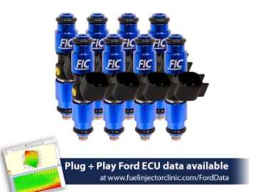 Picture of FIC1440cc (140 lbs/hr at 43.5 PSI fuel pressure) FIC Fuel  Injector Clinic Injector Set for Mustang GT (1987-2004)/ Cobra (1993-1998)(High-Z)