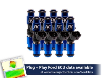 Picture of FIC2150cc (200 lbs/hr at 43.5 PSI fuel pressure) FIC Fuel  Injector Clinic Injector Set for Mustang GT (2005-2016 )/GT350 (2015-2016)/ Boss 302 (2012-2013)/Cobra (1999-2004)  (High-Z)
