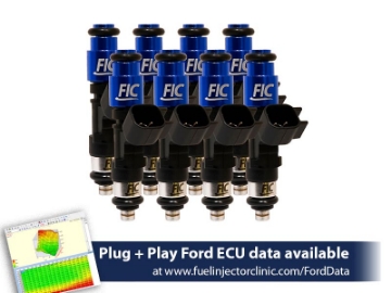 Picture of FIC445cc (42 lbs/hr at 43.5 PSI fuel pressure) FIC Fuel  Injector Clinic Injector Set for Mustang GT (2005-2016 )/GT350 (2015-2016)/ Boss 302 (2012-2013)/Cobra (1999-2004)  (High-Z)