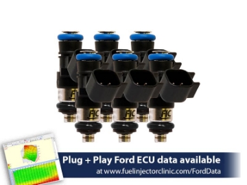 Picture of FIC1650cc (160 lbs/hr at 43.5 PSI fuel pressure) FIC Fuel Injector Clinic Injector Set for Ford Mustang V6 (2011-2017)
