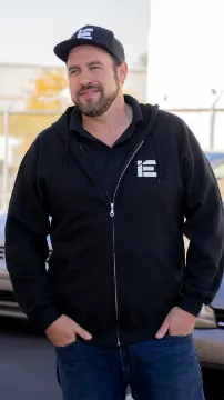 Picture of IE Full Zip Logo Hoodie in Black
