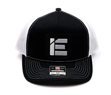 Picture of IE Twill Snapback Trucker Hat | Classic Black & White