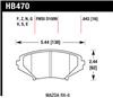 Picture of Hawk 04-11 Mazda RX-8 HT-14 Front Race Pads