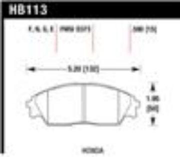 Picture of Hawk 88-91 Honda Civic 4WD / 90-91 CRX Si Blue 9012 Race Front Brake Pads