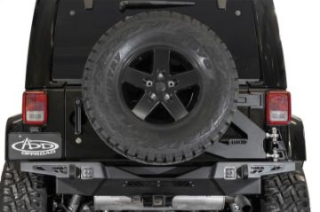 Picture of Addictive Desert Designs 07-18 Wrangler JK Stealth Fighter Tire Carrier (Req Stealth Fighter Bumper)