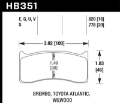 Picture of Hawk Blue 9012 Compound Brake Pads 15.748mm Thickness