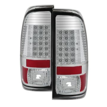Picture of Xtune Ford Super Duty 08-15 LED Tail Lights Chrome ALT-JH-FS08-LED-C
