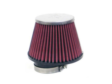 Picture of K&N Universal Chrome Filter-Round Tprd 1.969in Flg ID x 3.5in Top OD x 5.188in Base OD x 3.563in H