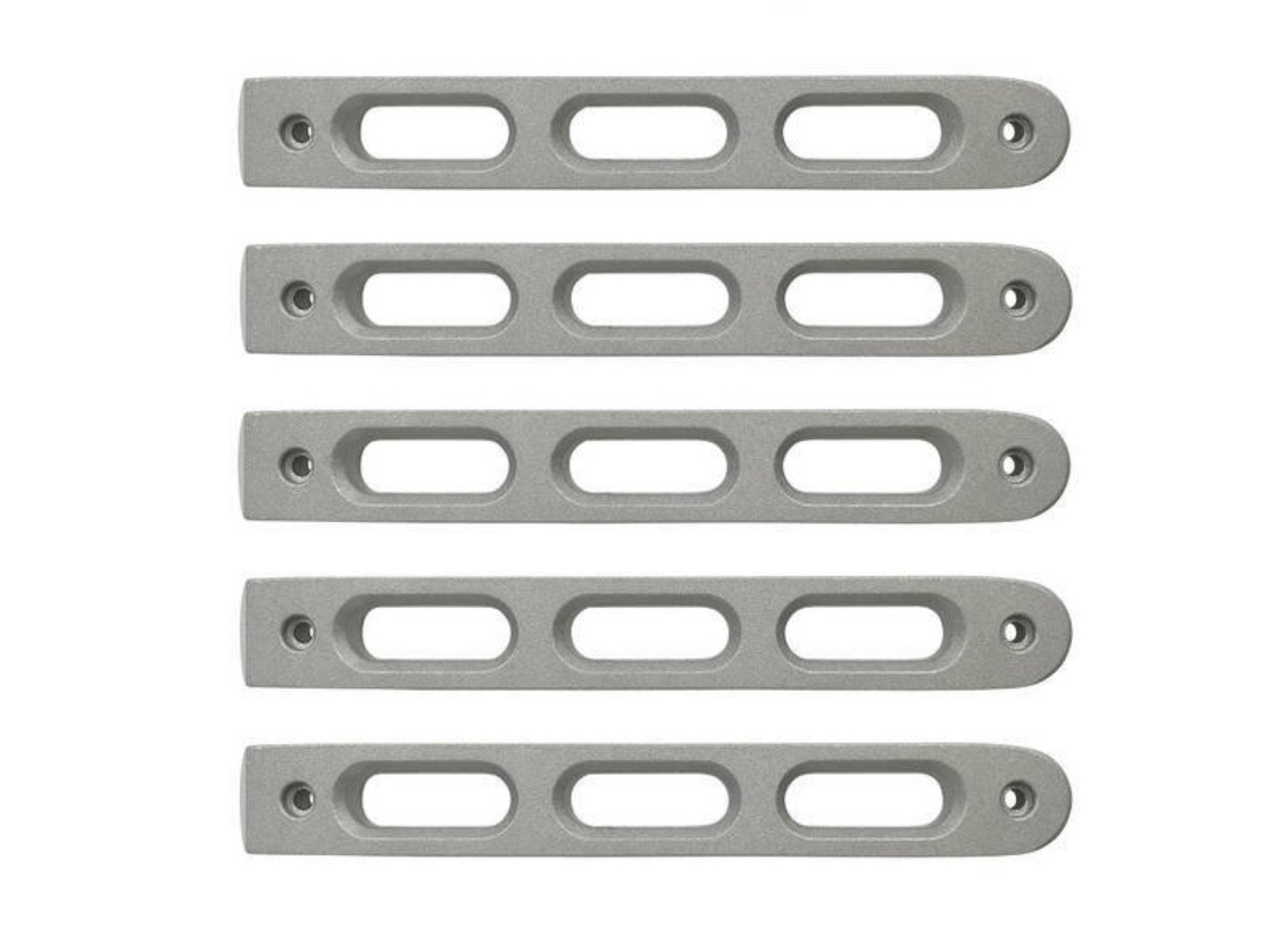 Picture of DV8 Offroad 2007-2018 Jeep JK Silver Slot Style Door Handle Inserts - Set Of 5