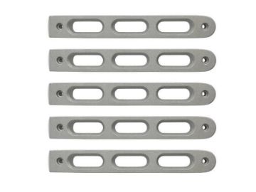 Picture of DV8 Offroad 2007-2018 Jeep JK Silver Slot Style Door Handle Inserts - Set Of 5