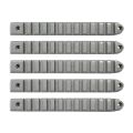 Picture of DV8 Offroad 2007-2018 Jeep JK Silver Rail Style Door Handle Inserts - Set Of 5