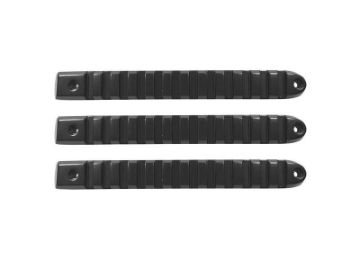 Picture of DV8 Offroad 2007-2018 Jeep JK Black Rail Style Door Handle Inserts - Set Of 3