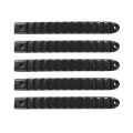 Picture of DV8 Offroad 2007-2018 Jeep JK Black Rail Style Door Handle Inserts - Set Of 5