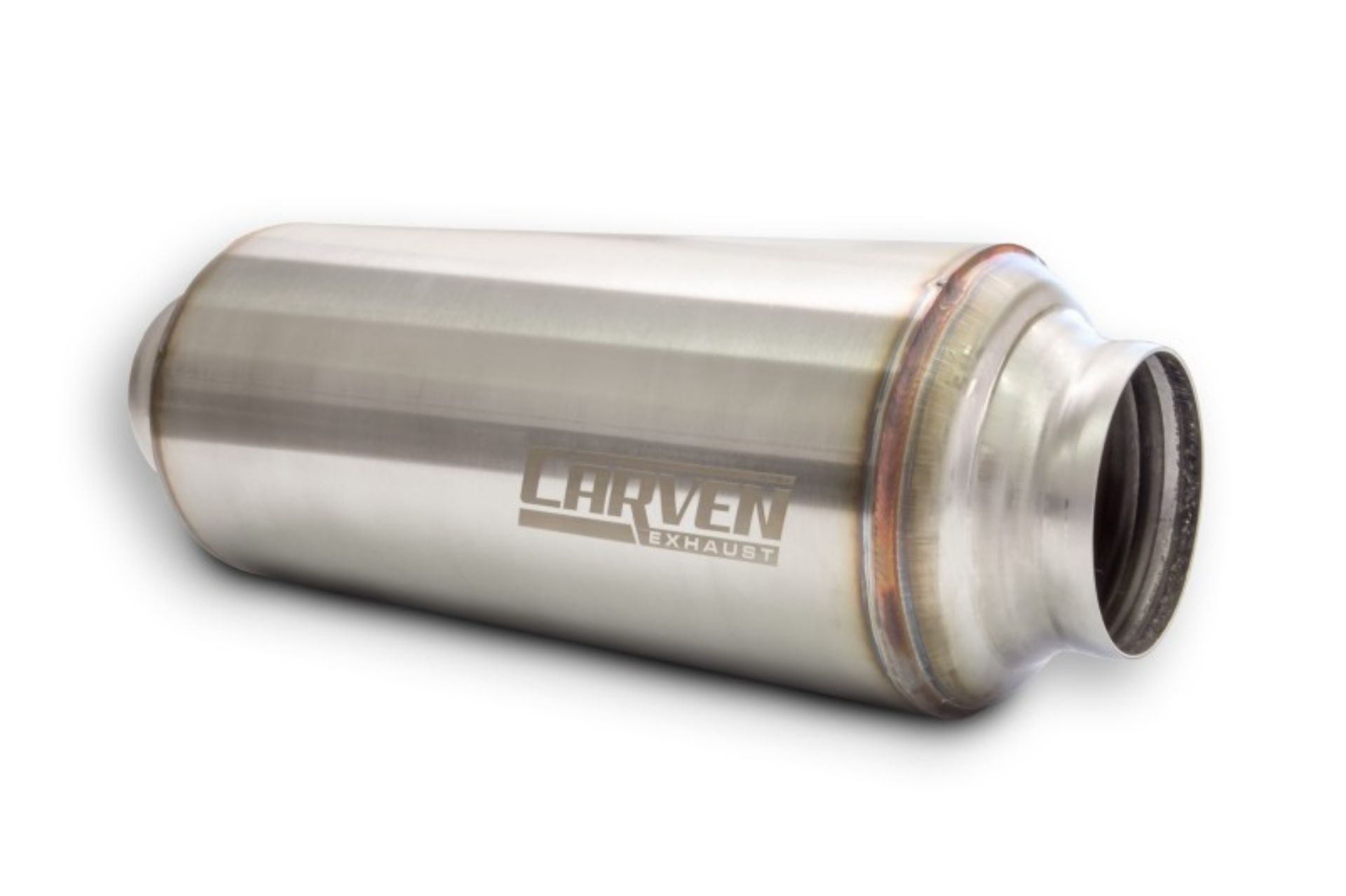 Picture of Carven Universal Carven-TR Performance Muffler 304SS 2.5in. Inlet / 15in. OL / 5in. OD