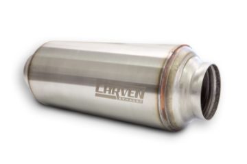 Picture of Carven Universal Carven-TR Performance Muffler 304SS 2.5in. Inlet / 15in. OL / 5in. OD