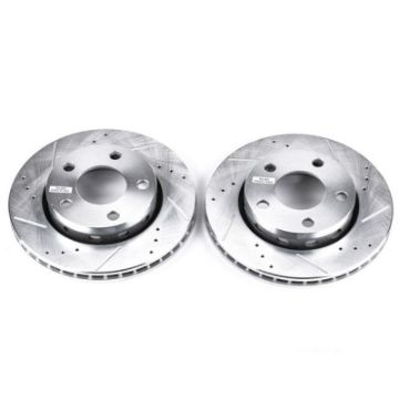 Picture of Power Stop 00-02 Audi S4 Rear Evolution Drilled & Slotted Rotors - Pair