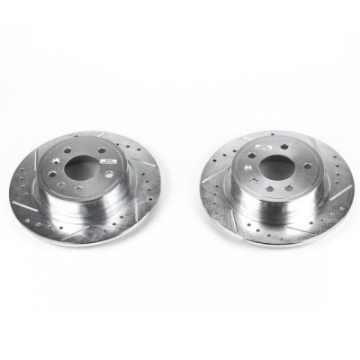 Picture of Power Stop 99-10 Saab 9-5 Rear Evolution Drilled & Slotted Rotors - Pair
