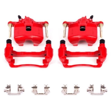 Picture of Power Stop 93-95 Honda Civic Front Red Calipers w-Brackets - Pair