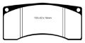 Picture of EBC Ford Saleen Mustang Alcon front calipers Bluestuff Front Brake Pads