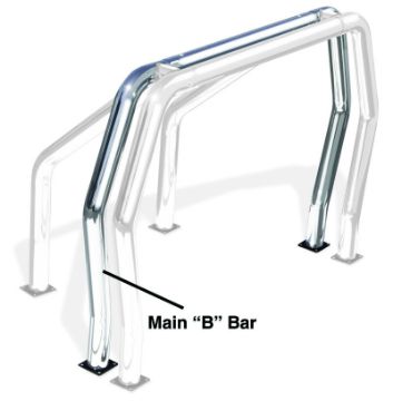 Picture of Go Rhino RHINO Bed Bar - Rear Main B bar - Stainless