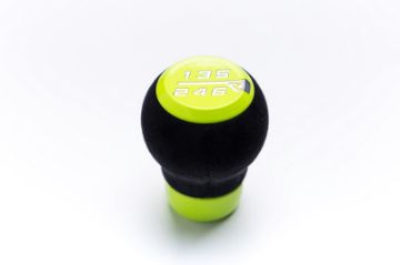 Picture of Raceseng Stratose Shift Knob (Gate 3 Engraving) M12x1.25mm Adapter - Neon Yellow w/Alcantara