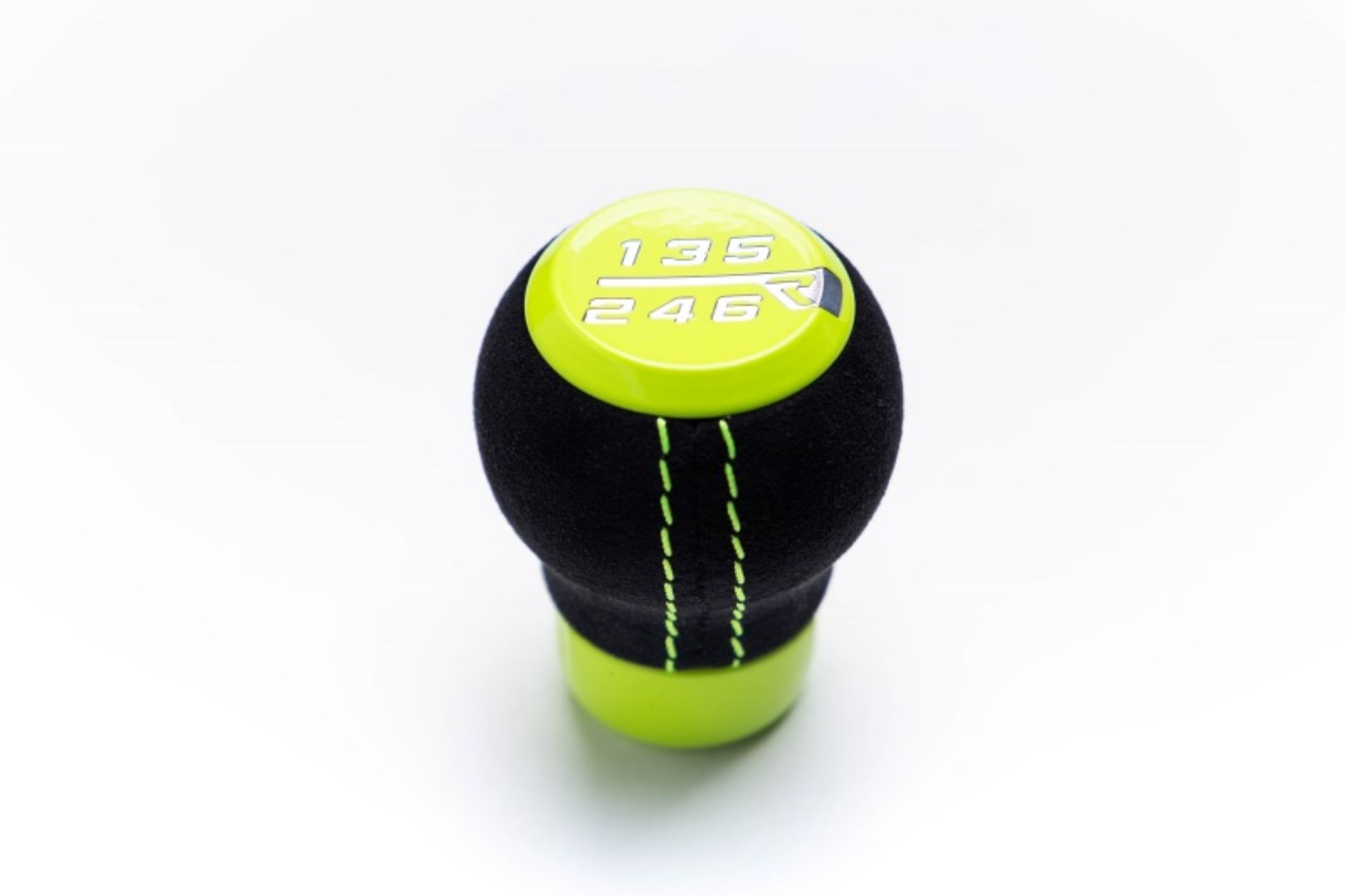Picture of Raceseng Stratose Shift Knob (Gate 3 Engv) M12x1.25mm - Neon Yellow w/Contrast NY Alcantara Stiching