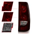 Picture of ANZO 2003-2006 Chevrolet Silverado 1500 Taillights Taillights Dark Red-Clear Lens OE Style Pair