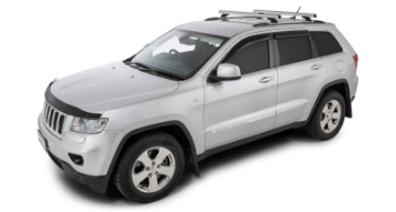Picture of Rhino-Rack 11-20 Jeep Grand Cherokee 4 Door SUV Heavy Duty RCL 2 Bar Roof Rack - Silver