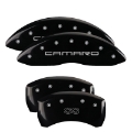 Picture of MGP 4 Caliper Covers Engraved Front Gen 4-Camaro Engraved Rear Gen 4-SS Black finish silver ch