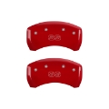Picture of MGP 4 Caliper Covers Engraved Front Gen 4-Camaro Engraved Rear Gen 4-SS Red finish silver ch