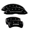 Picture of MGP 4 Caliper Covers Engraved Front Gen 4-Camaro Engraved Rear Gen 4-Z28 Black finish silver ch
