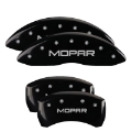 Picture of MGP Front set 2 Caliper Covers Engraved Front MGP Black finish silver ch