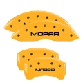 Picture of MGP Front set 2 Caliper Covers Engraved Front MGP Yellow finish black ch