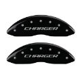 Picture of MGP 4 Caliper Covers Engraved Front & Rear Block-Charger Black finish silver ch