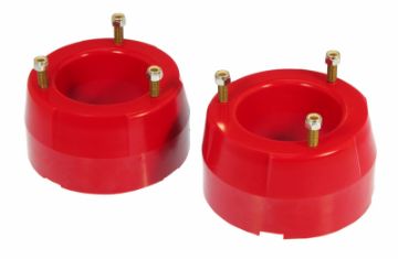 Picture of Prothane 94-05 Dodge Ram 4wd Front Coil Spring 2in Lift Spacer - Red