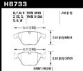 Picture of Hawk DTC-80 2013 BMW Z4 Front Racing Brake Pads