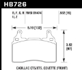 Picture of Hawk DTC-80 13-16 Chevy Camaro SS Race Front Brake Pads