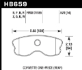 Picture of Hawk DTC-80 06-13 Chevy Corvette Z06 Rear 1-Piece Race Brake Pads