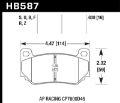 Picture of Hawk DTC-80 AP Racing 16mm Race Brake Pads