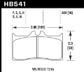 Picture of Hawk DTC-80 Wilwood 7216 16mm Race Brake Pads