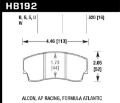 Picture of Hawk DTC-80 AP Racing/Alcon 16mm Race Brake Pads