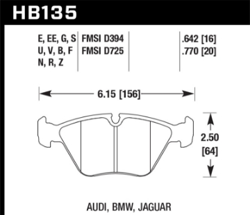 Picture of Hawk 95-02 BMW M3 Blue 42 Front Brake Pad